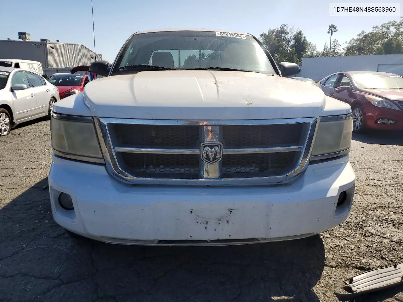 2008 Dodge Dakota Quad Slt VIN: 1D7HE48N48S563960 Lot: 59645556