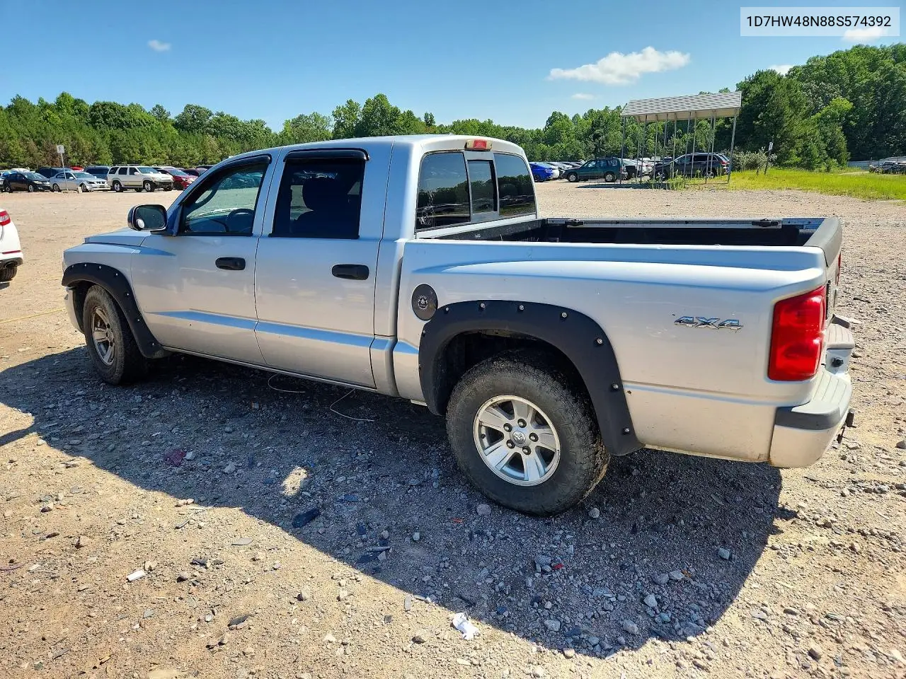 2008 Dodge Dakota Quad Slt VIN: 1D7HW48N88S574392 Lot: 60373826