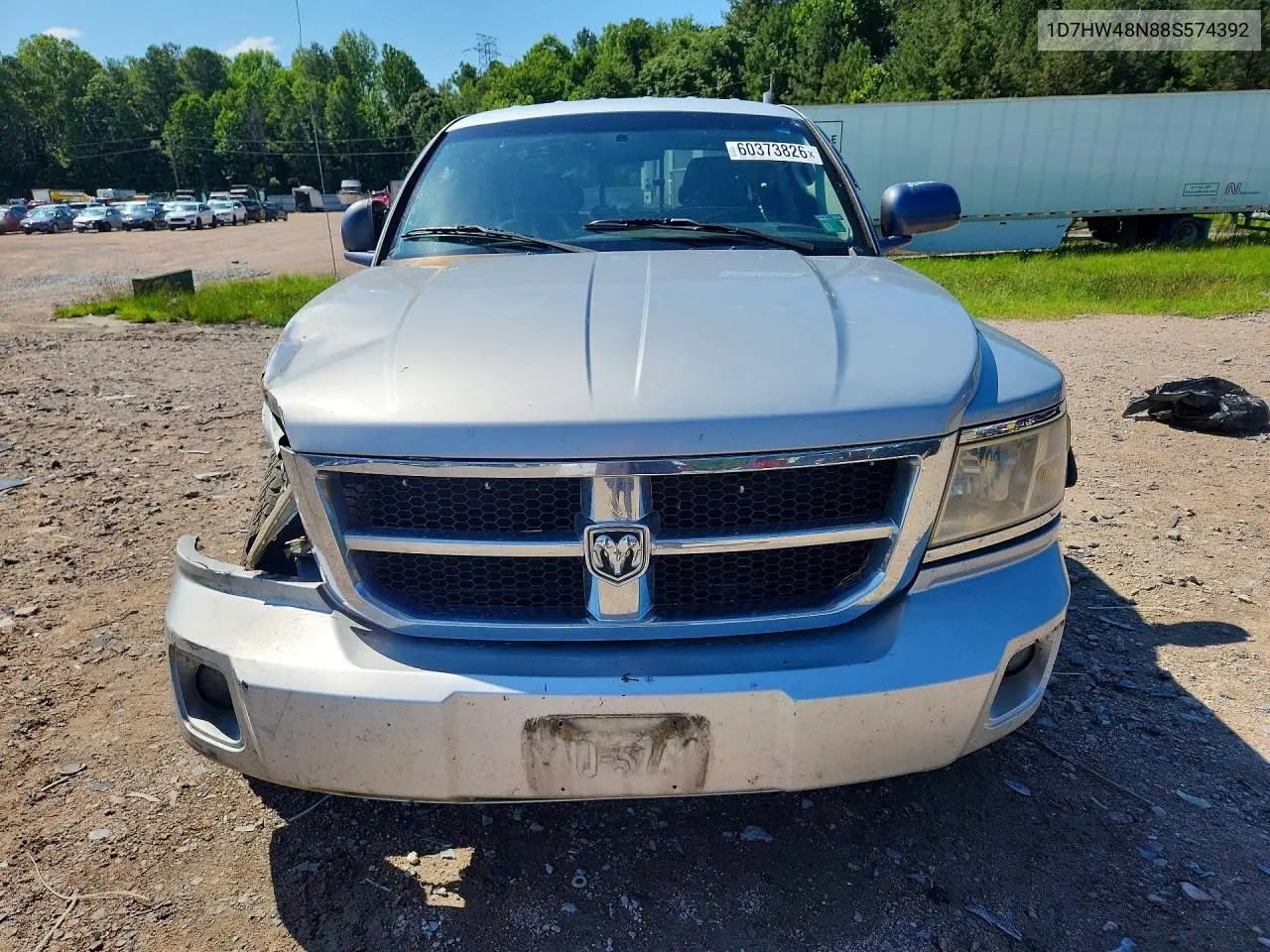 2008 Dodge Dakota Quad Slt VIN: 1D7HW48N88S574392 Lot: 60373826