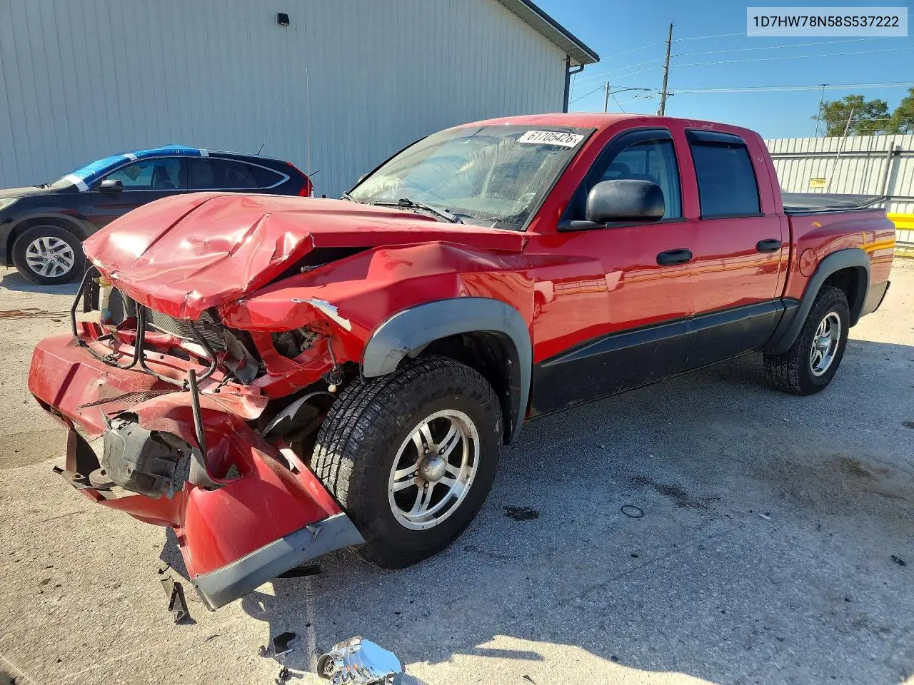 2008 Dodge Dakota Trx VIN: 1D7HW78N58S537222 Lot: 61705426