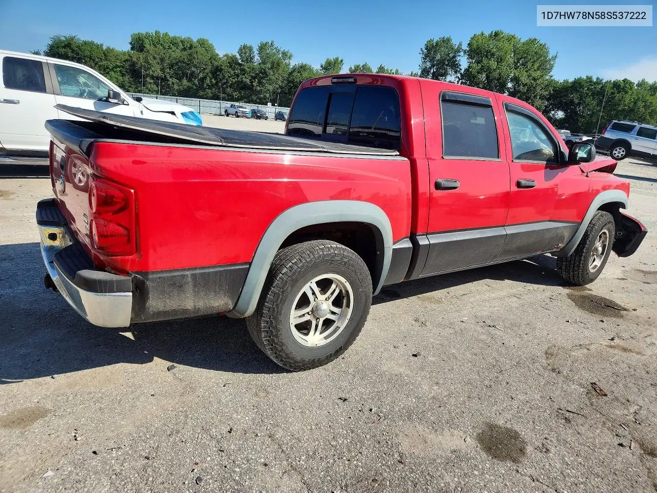 2008 Dodge Dakota Trx VIN: 1D7HW78N58S537222 Lot: 61705426