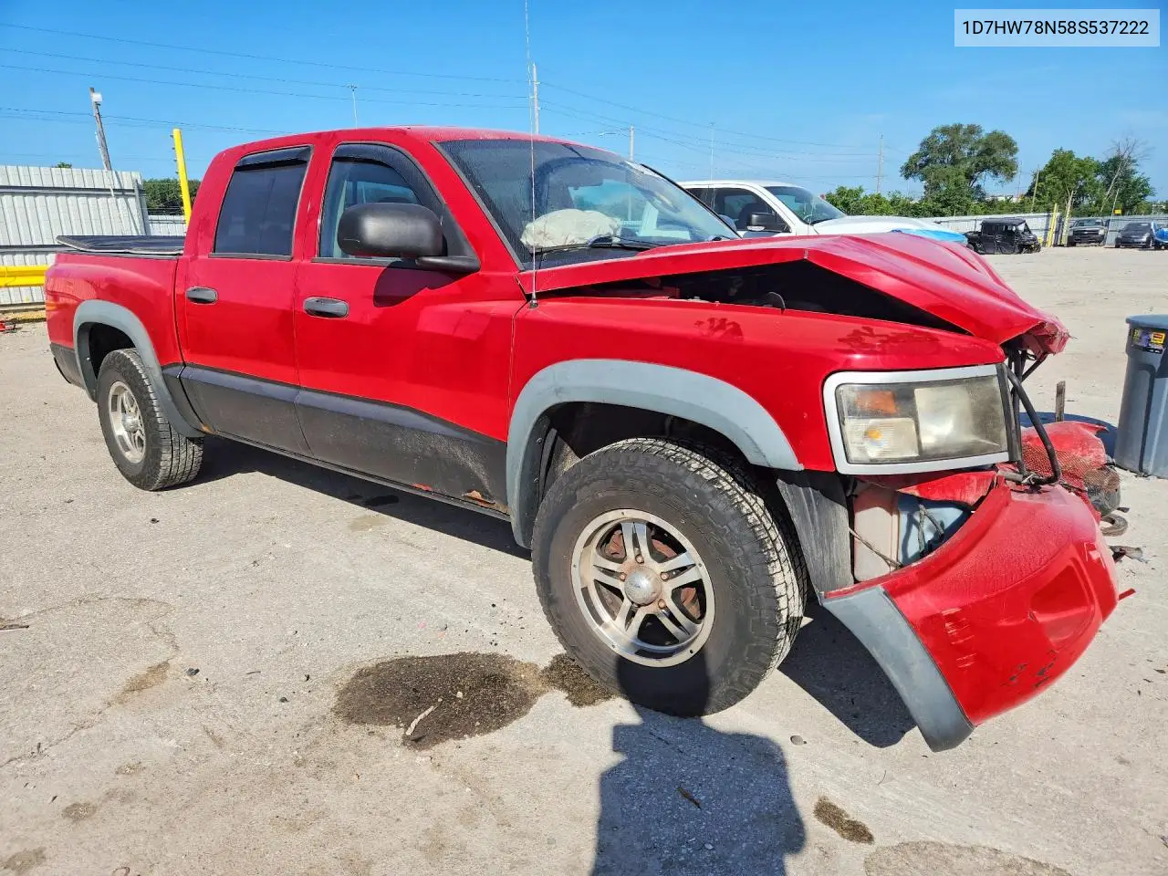 2008 Dodge Dakota Trx VIN: 1D7HW78N58S537222 Lot: 61705426