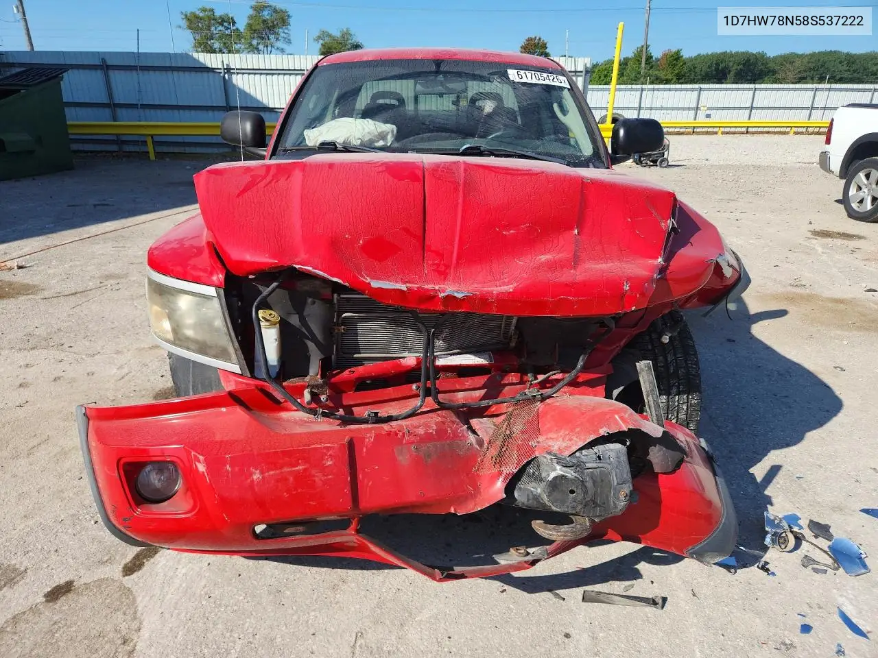 2008 Dodge Dakota Trx VIN: 1D7HW78N58S537222 Lot: 61705426