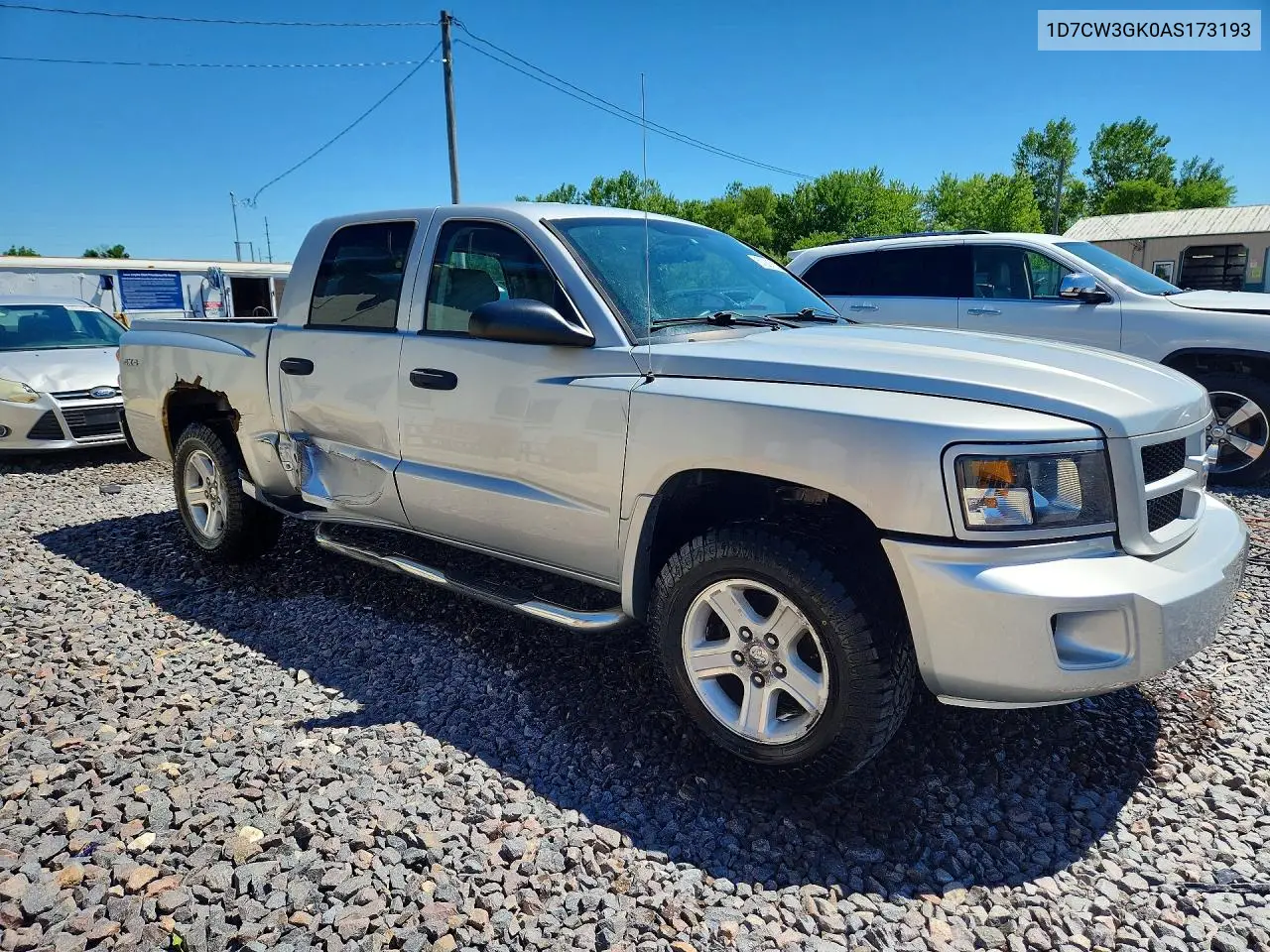 2010 Dodge Dakota Sxt VIN: 1D7CW3GK0AS173193 Lot: 57227036