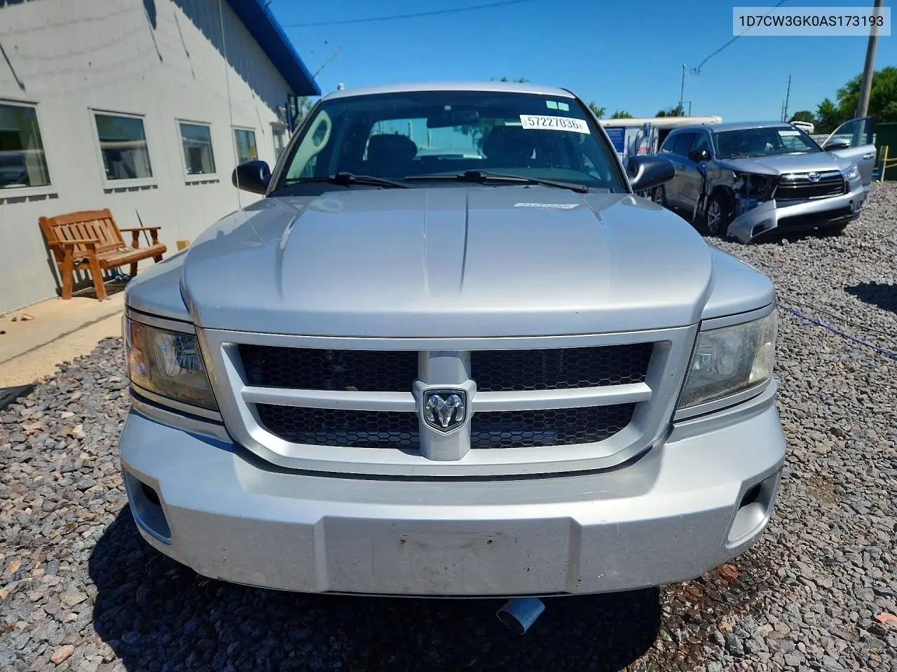 2010 Dodge Dakota Sxt VIN: 1D7CW3GK0AS173193 Lot: 57227036