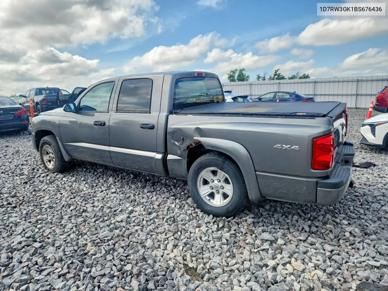2011 Dodge Dakota Slt VIN: 1D7RW3GK1BS676436 Lot: 60501076