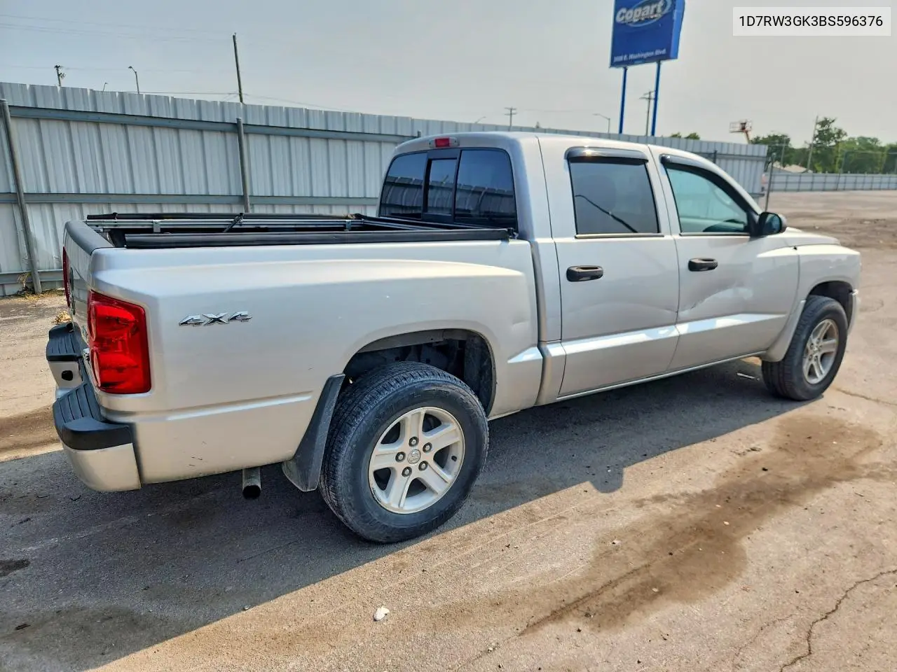 2011 Dodge Dakota Slt VIN: 1D7RW3GK3BS596376 Lot: 61119586