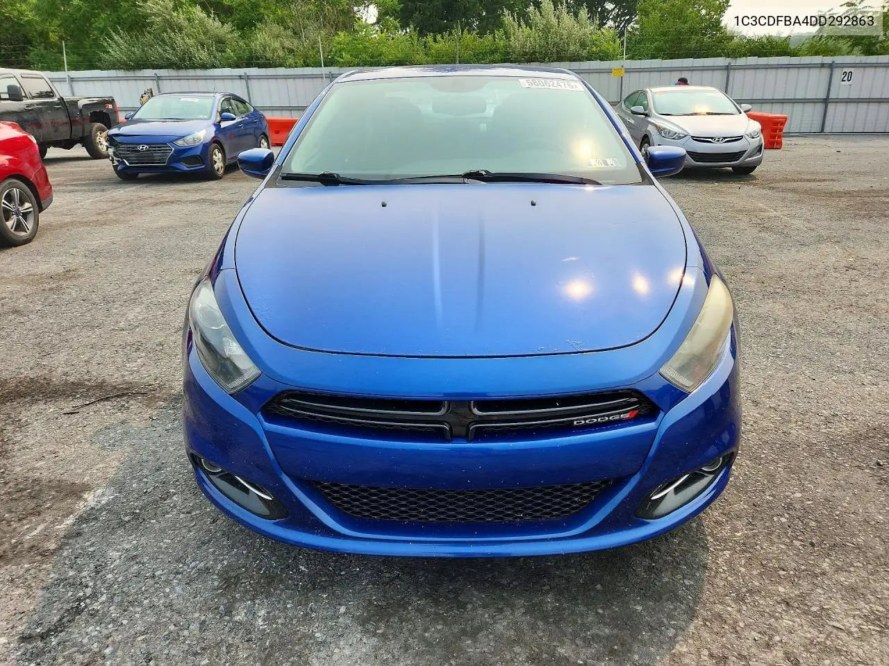 2013 Dodge Dart Sxt VIN: 1C3CDFBA4DD292863 Lot: 58062476