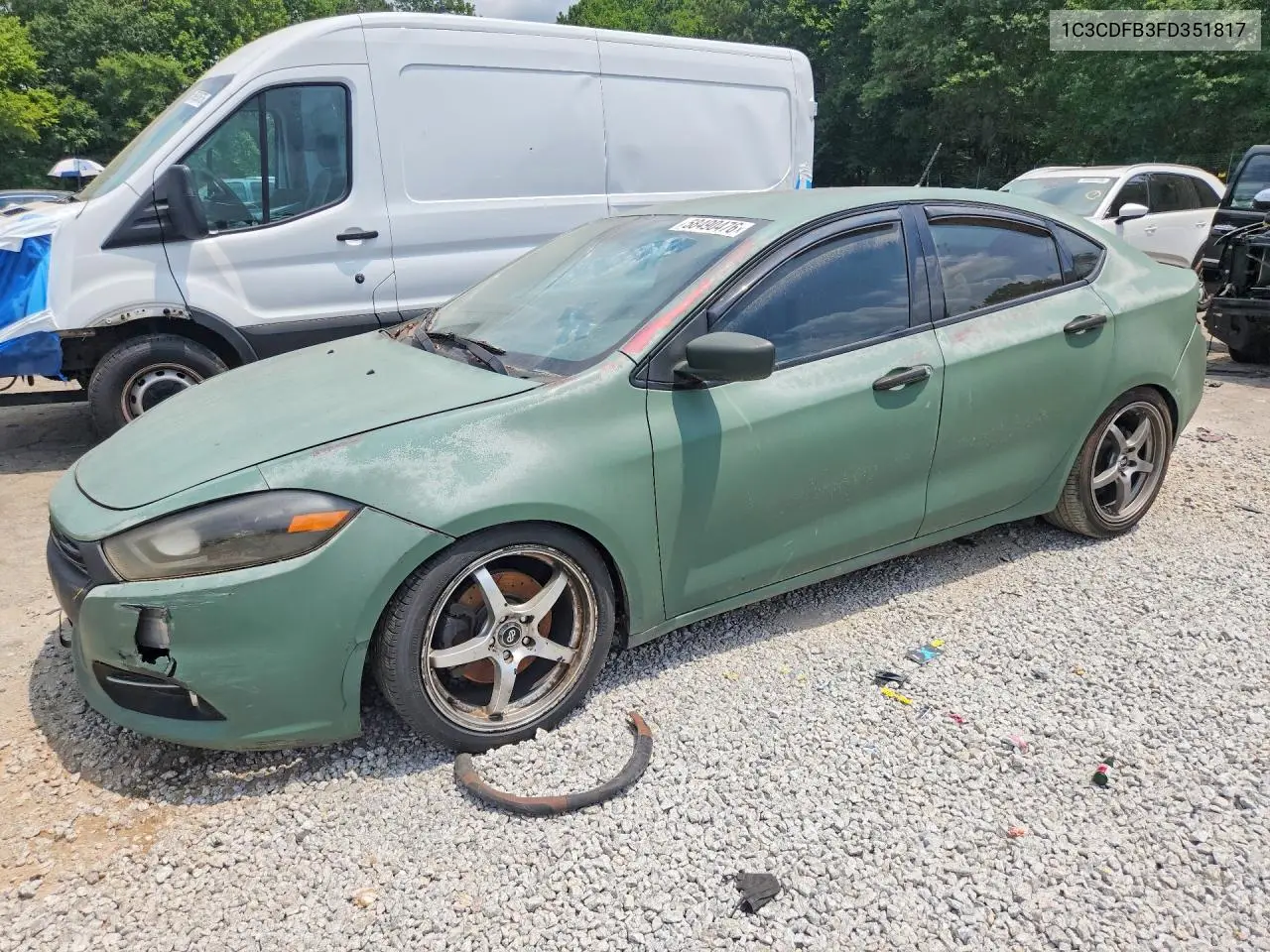2013 Dodge Dart Sxt VIN: 1C3CDFBB3FD351817 Lot: 58490476
