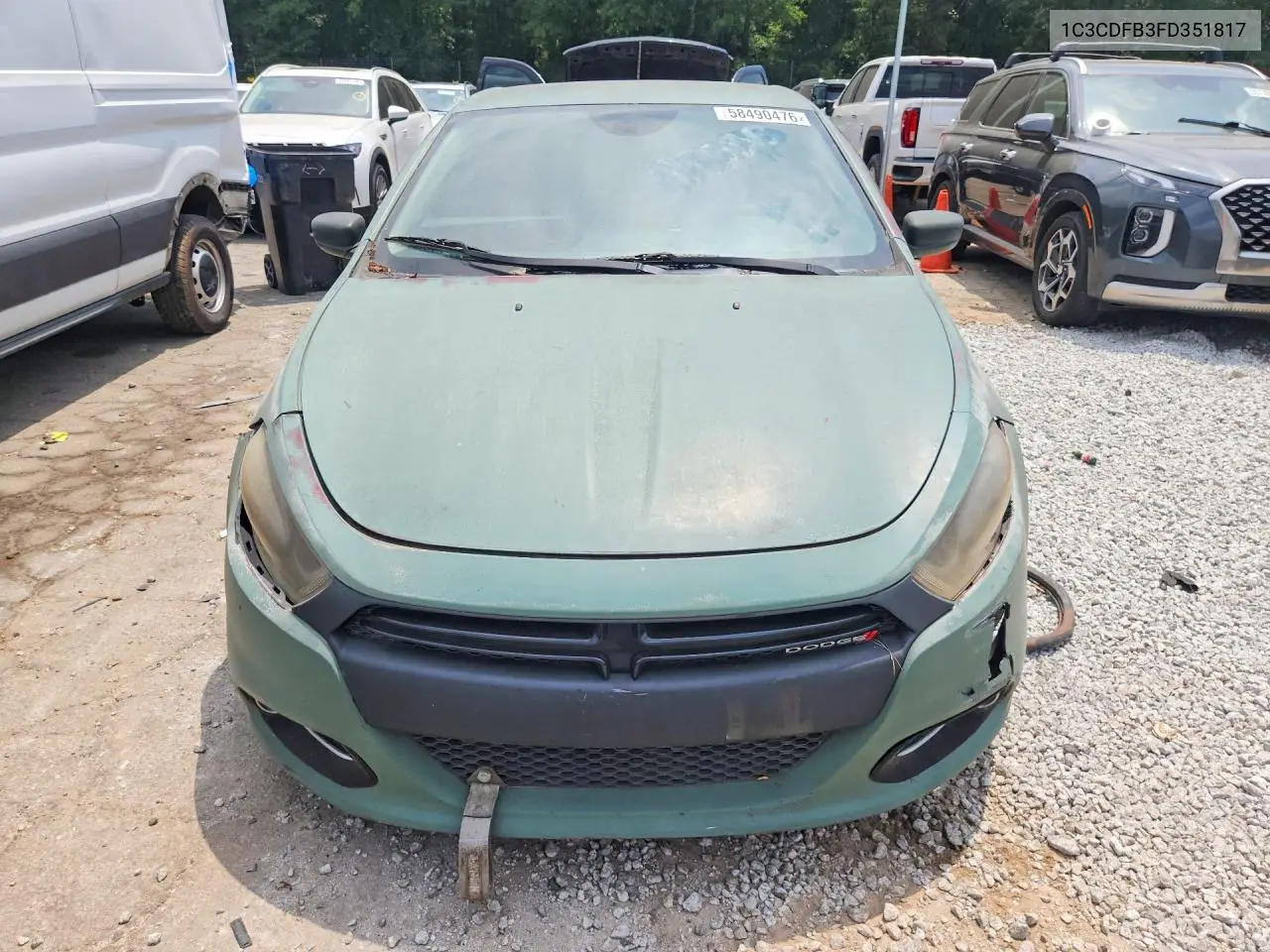 2013 Dodge Dart Sxt VIN: 1C3CDFBB3FD351817 Lot: 58490476