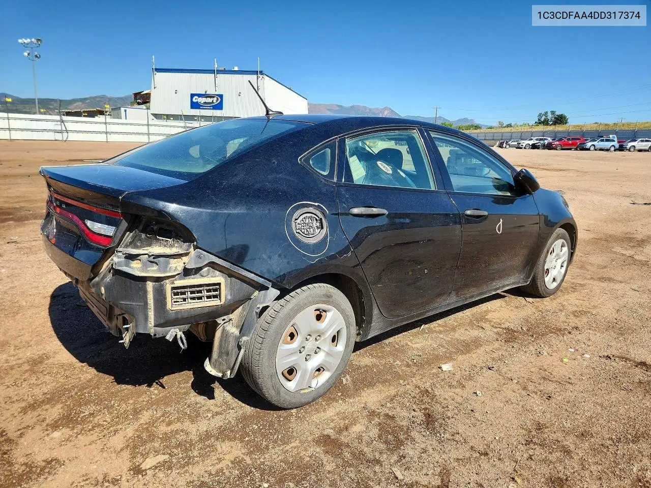 2013 Dodge Dart Se VIN: 1C3CDFAA4DD317374 Lot: 58771576
