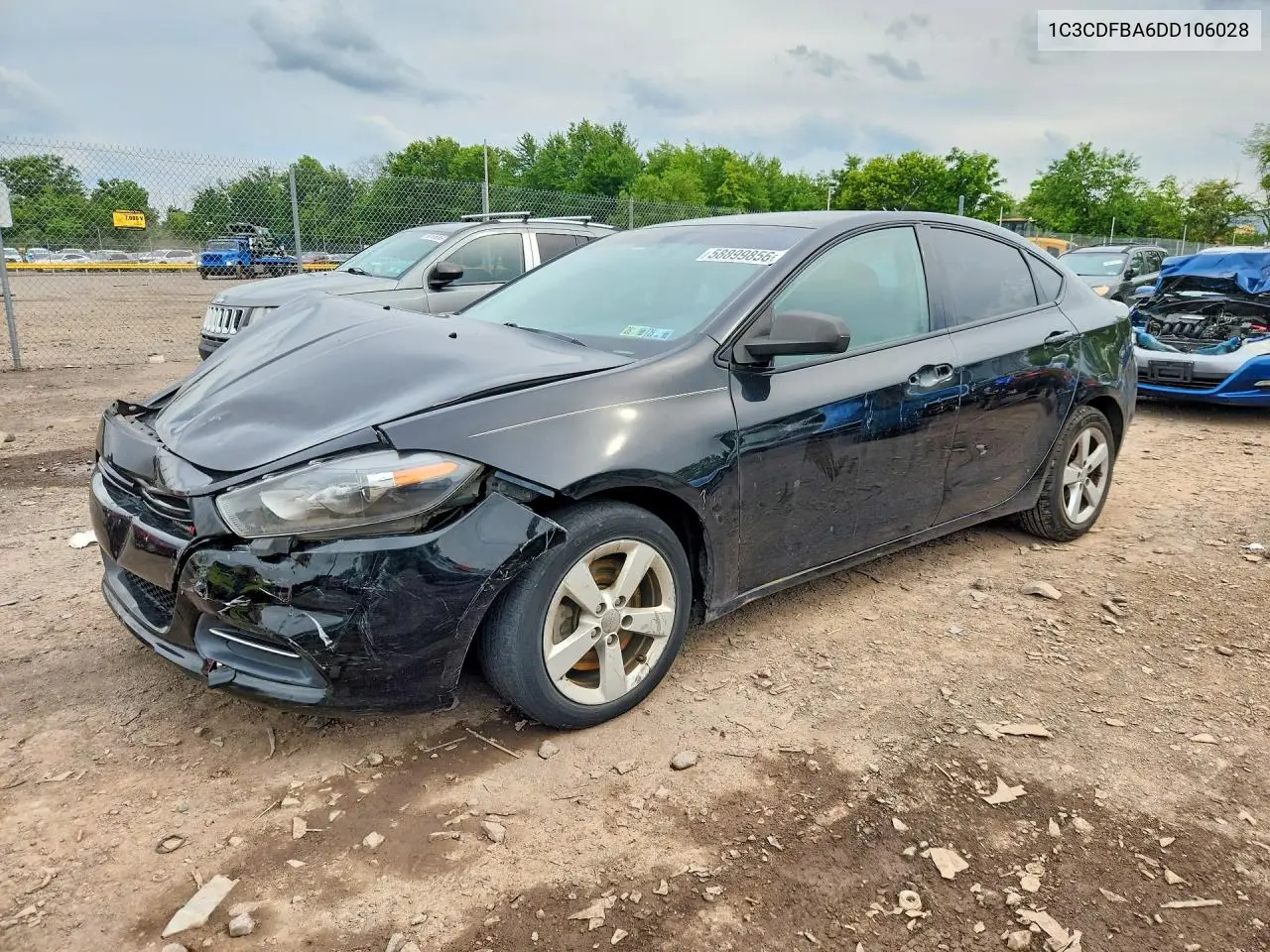 2013 Dodge Dart Sxt VIN: 1C3CDFBA6DD106028 Lot: 58899856