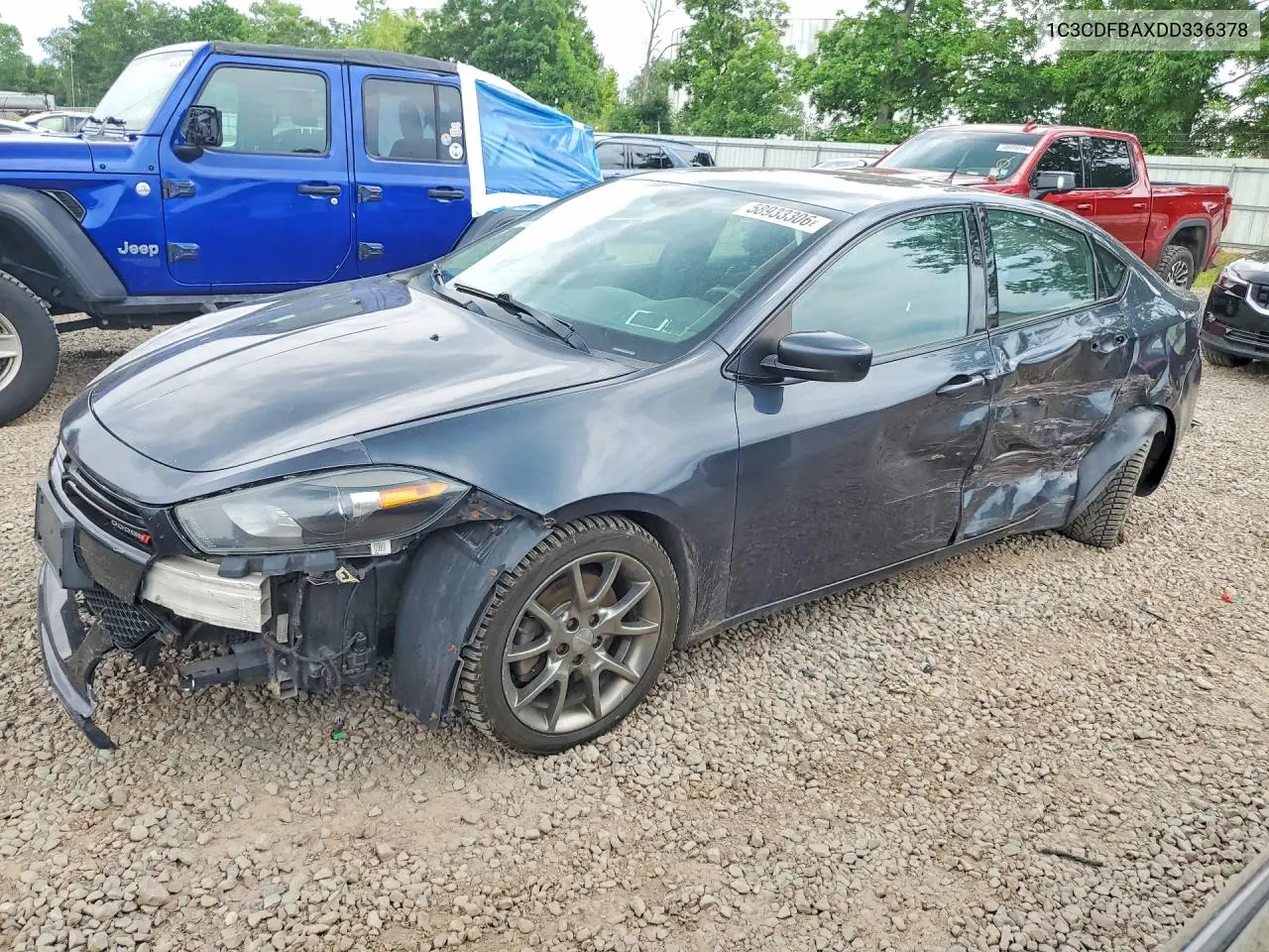 2013 Dodge Dart Sxt VIN: 1C3CDFBAXDD336378 Lot: 58933306