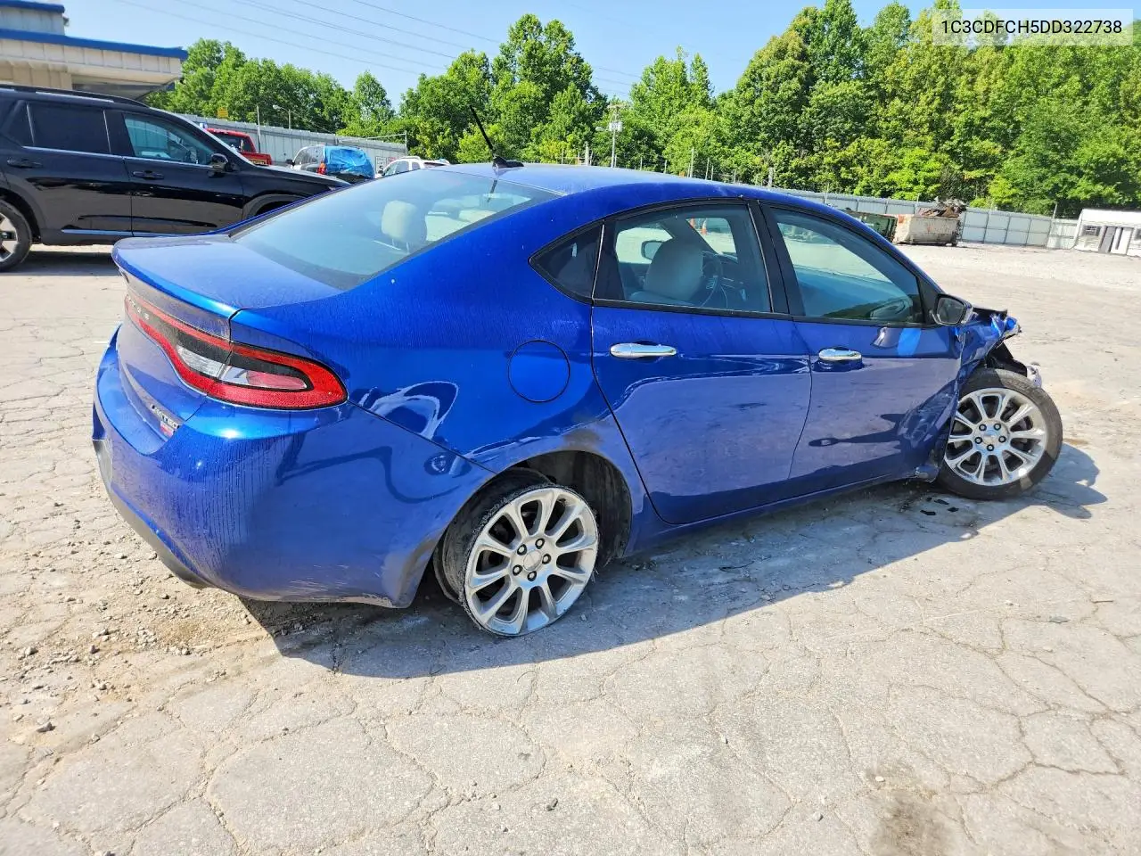 2013 Dodge Dart Limited VIN: 1C3CDFCH5DD322738 Lot: 59349516