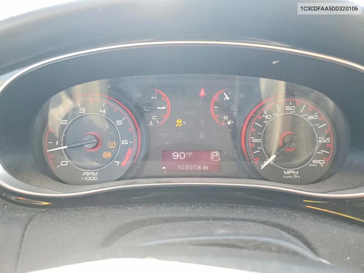 2013 Dodge Dart Se VIN: 1C3CDFAA5DD320106 Lot: 59615876