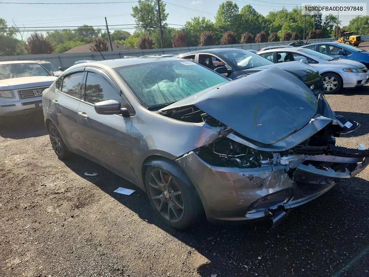2013 Dodge Dart Sxt VIN: 1C3CDFBA0DD297848 Lot: 59666886