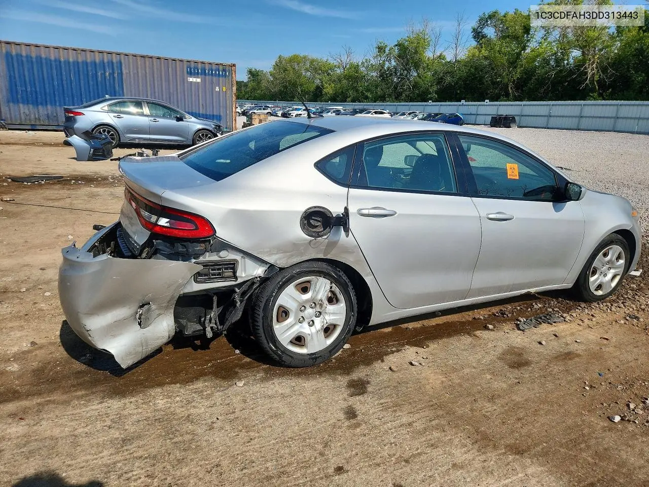 2013 Dodge Dart Se VIN: 1C3CDFAH3DD313443 Lot: 59802416