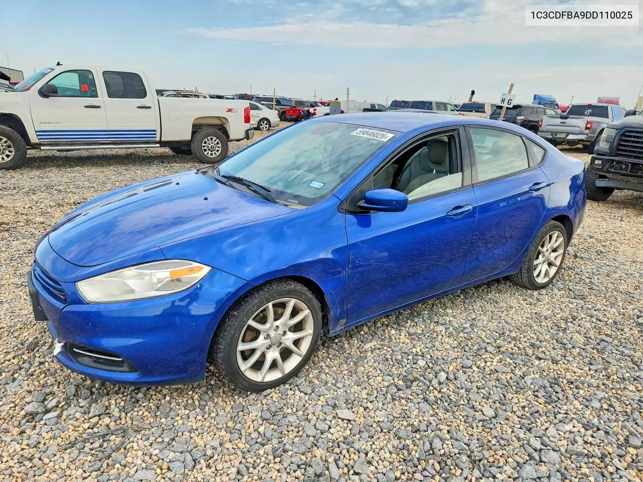 2013 Dodge Dart Sxt VIN: 1C3CDFBA9DD110025 Lot: 59846026