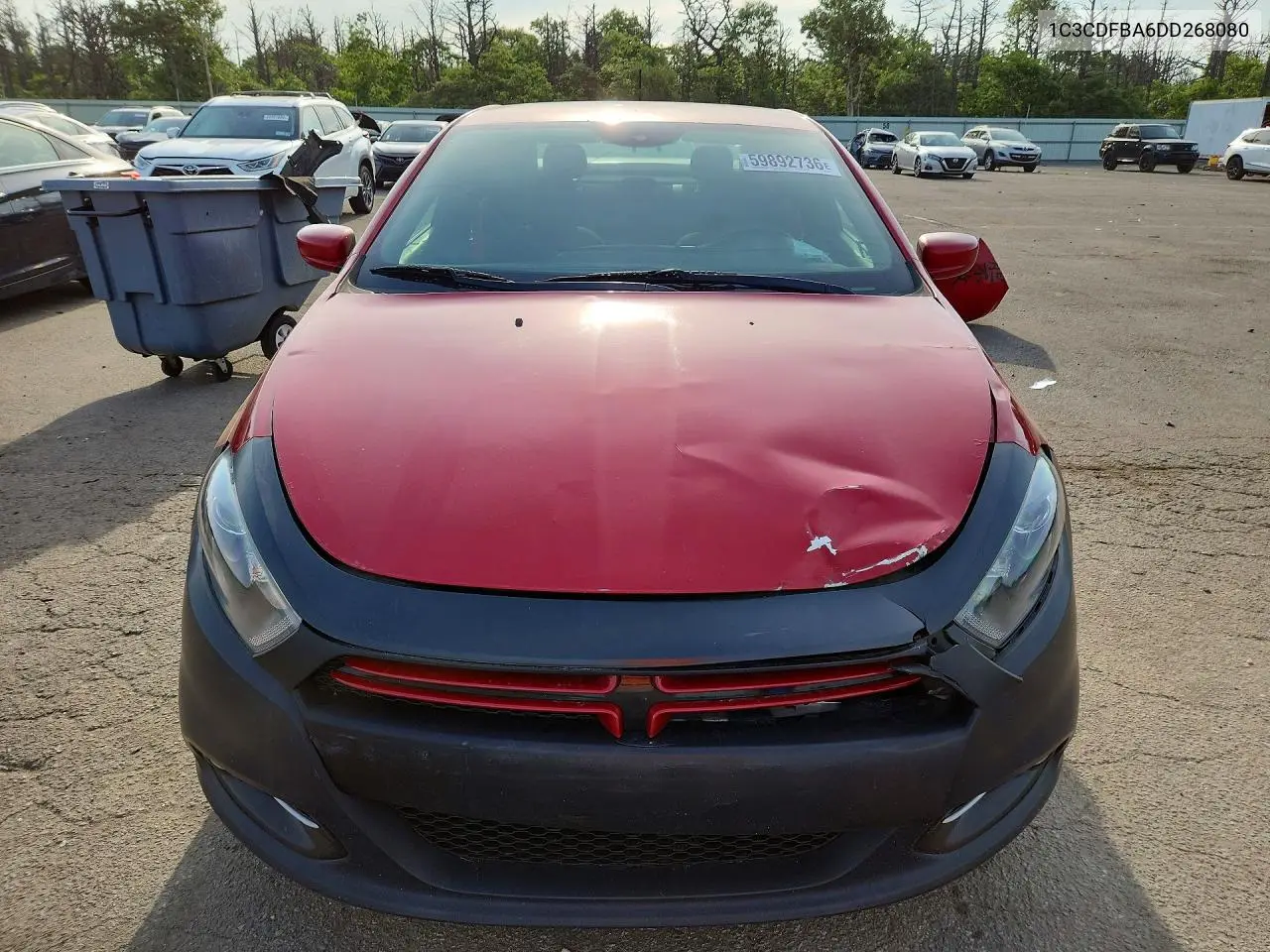 2013 Dodge Dart Sxt VIN: 1C3CDFBA6DD268080 Lot: 59892736