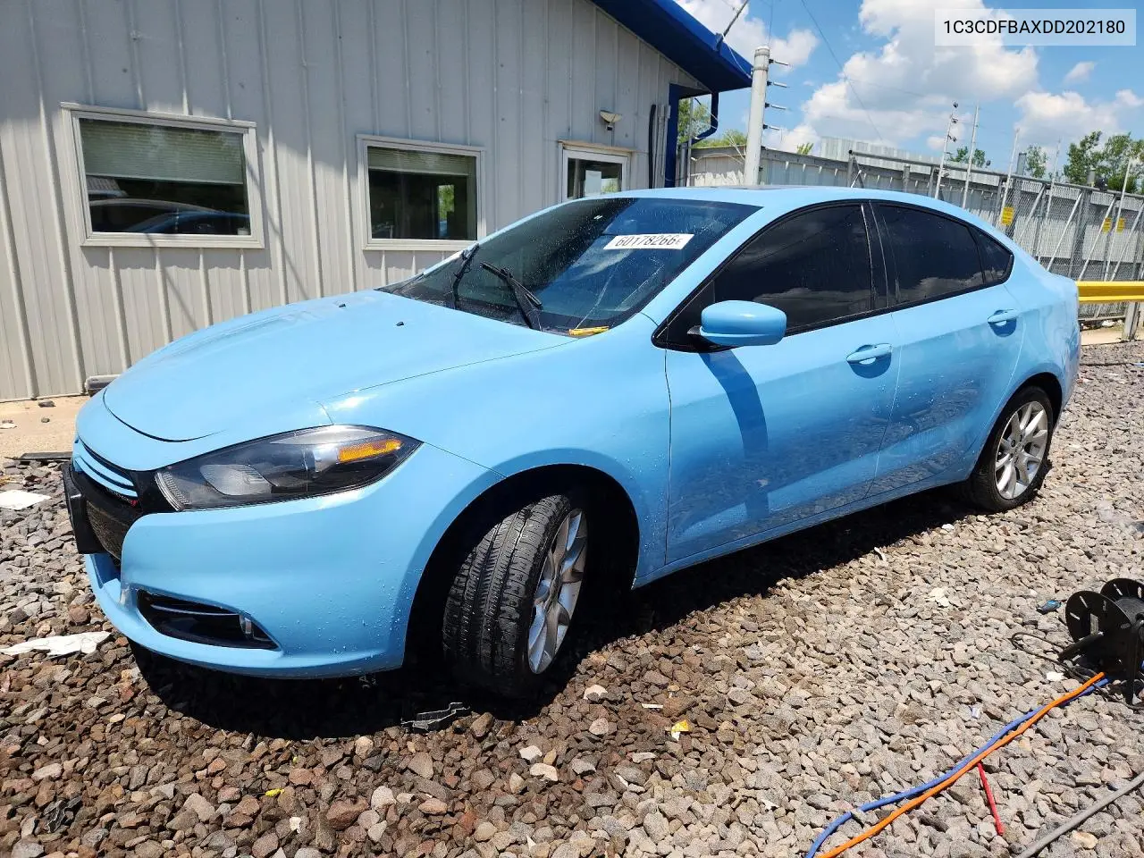 2013 Dodge Dart Sxt VIN: 1C3CDFBAXDD202180 Lot: 60178266