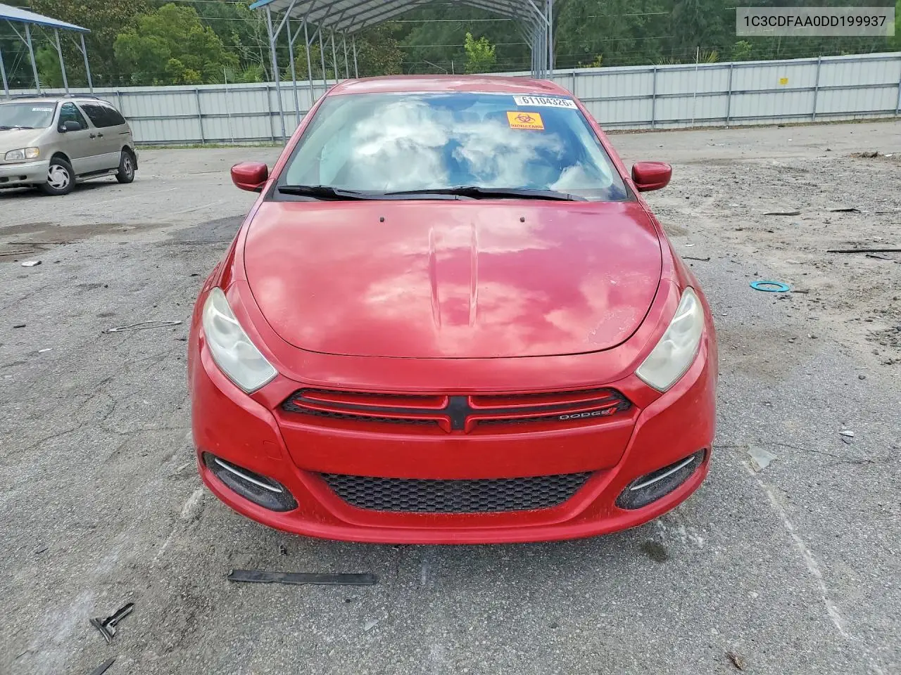 2013 Dodge Dart Se VIN: 1C3CDFAA0DD199937 Lot: 61104326