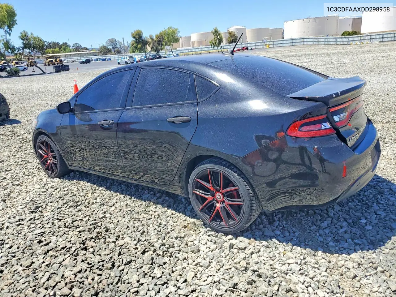 2013 Dodge Dart Se VIN: 1C3CDFAAXDD298958 Lot: 61372976