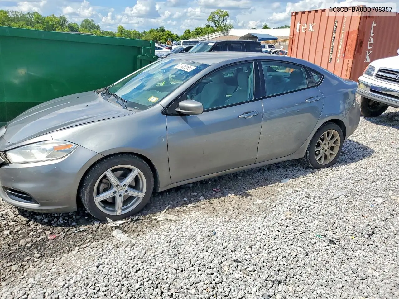 2013 Dodge Dart Sxt VIN: 1C3CDFBA0DD708357 Lot: 61838986