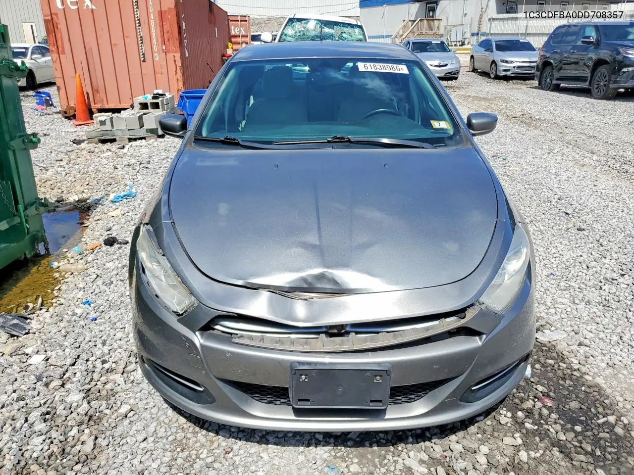 2013 Dodge Dart Sxt VIN: 1C3CDFBA0DD708357 Lot: 61838986