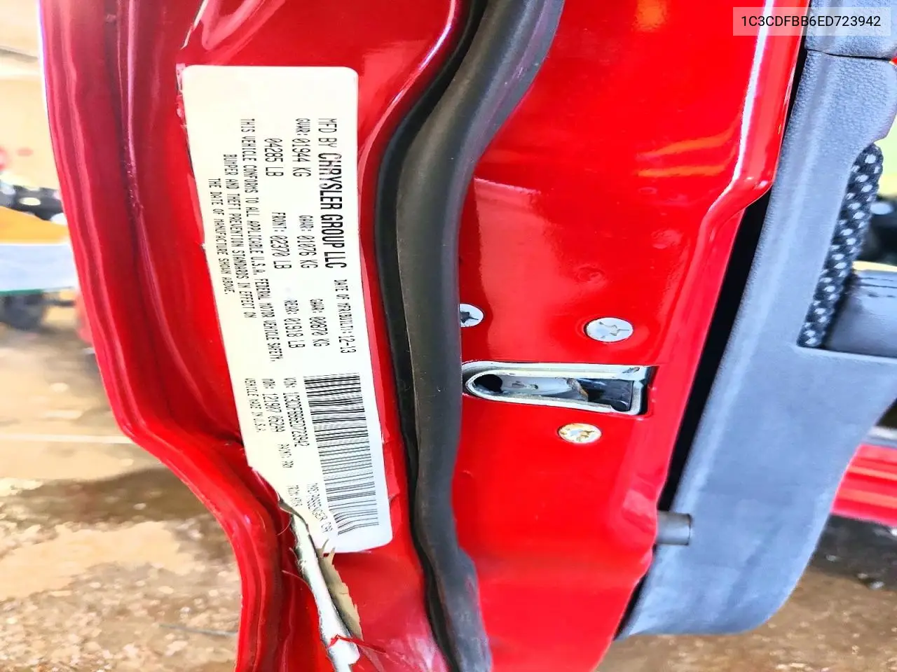 2014 Dodge Dart Sxt VIN: 1C3CDFBB6ED723942 Lot: 57211676