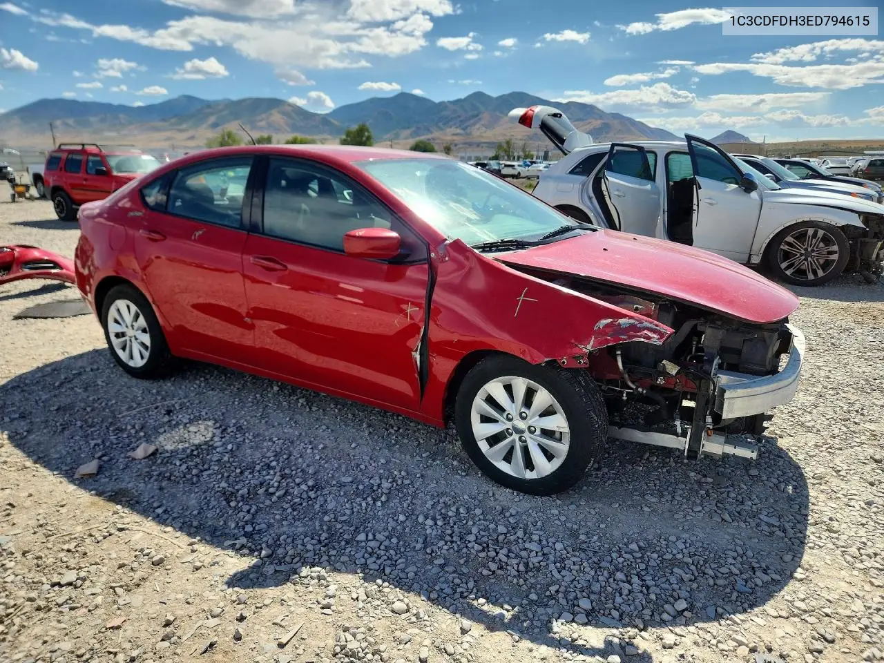 2014 Dodge Dart Se Aero VIN: 1C3CDFDH3ED794615 Lot: 59144416