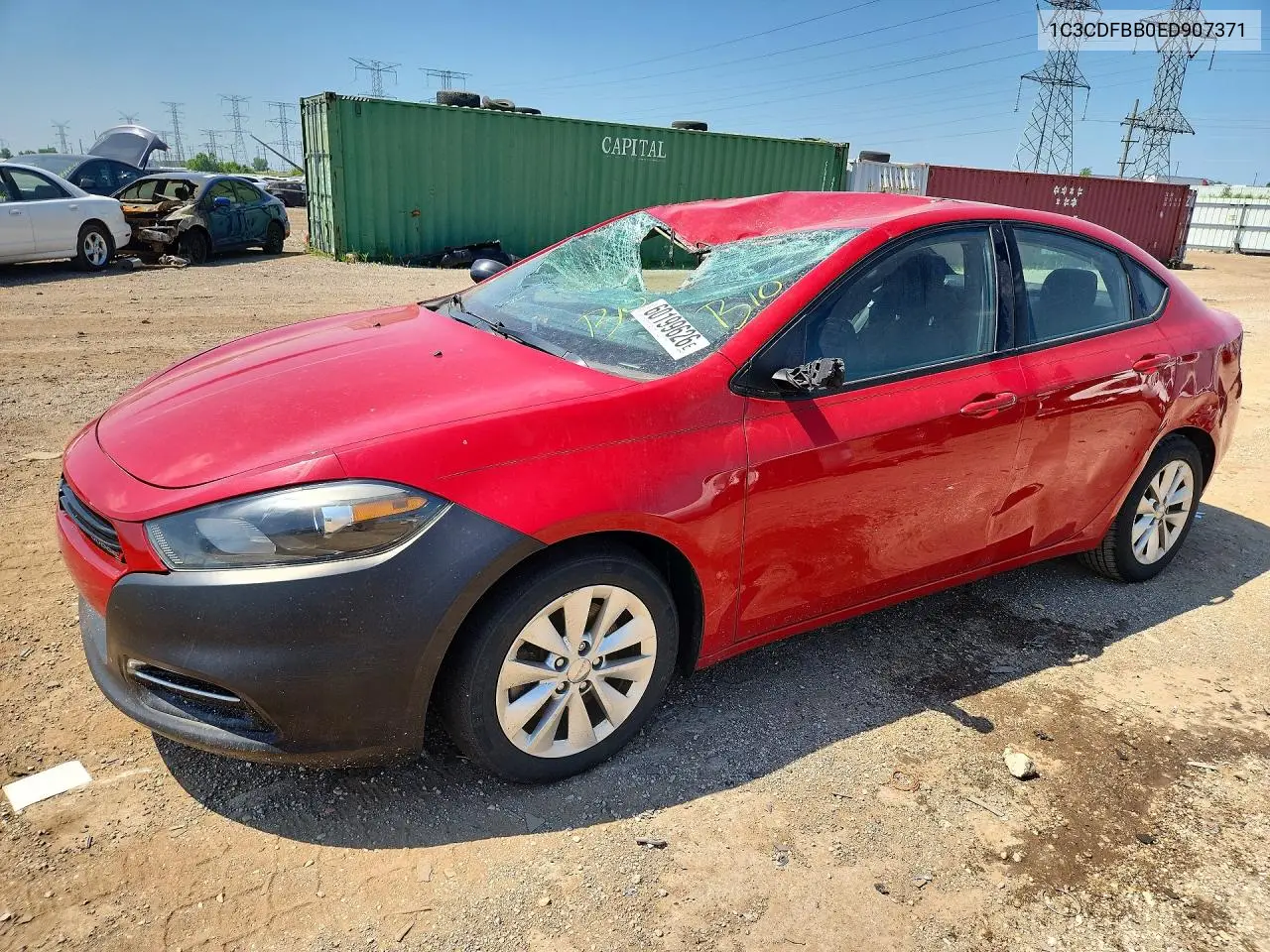 2014 Dodge Dart Sxt VIN: 1C3CDFBB0ED907371 Lot: 60199626