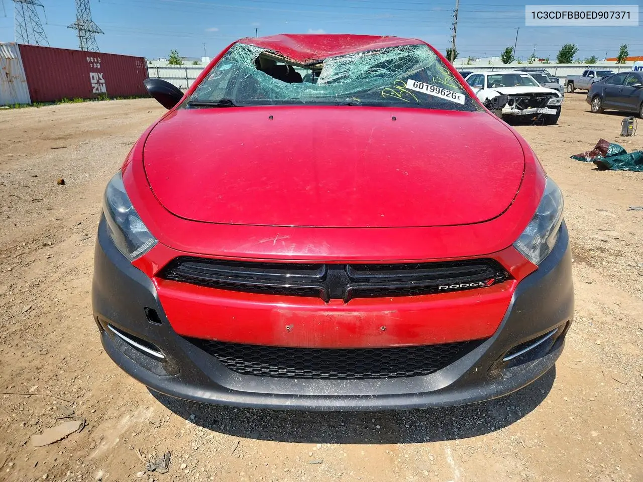 2014 Dodge Dart Sxt VIN: 1C3CDFBB0ED907371 Lot: 60199626