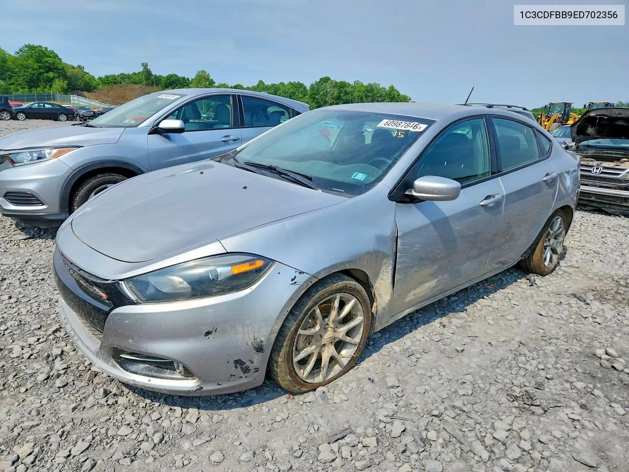 2014 Dodge Dart Sxt VIN: 1C3CDFBB9ED702356 Lot: 60987846