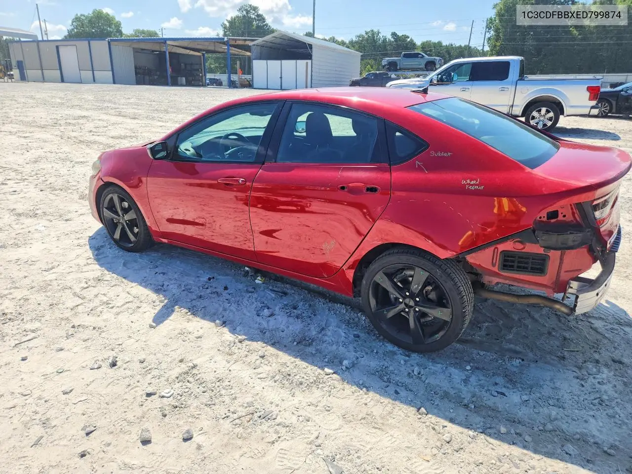 2014 Dodge Dart Sxt VIN: 1C3CDFBBXED799874 Lot: 61217426