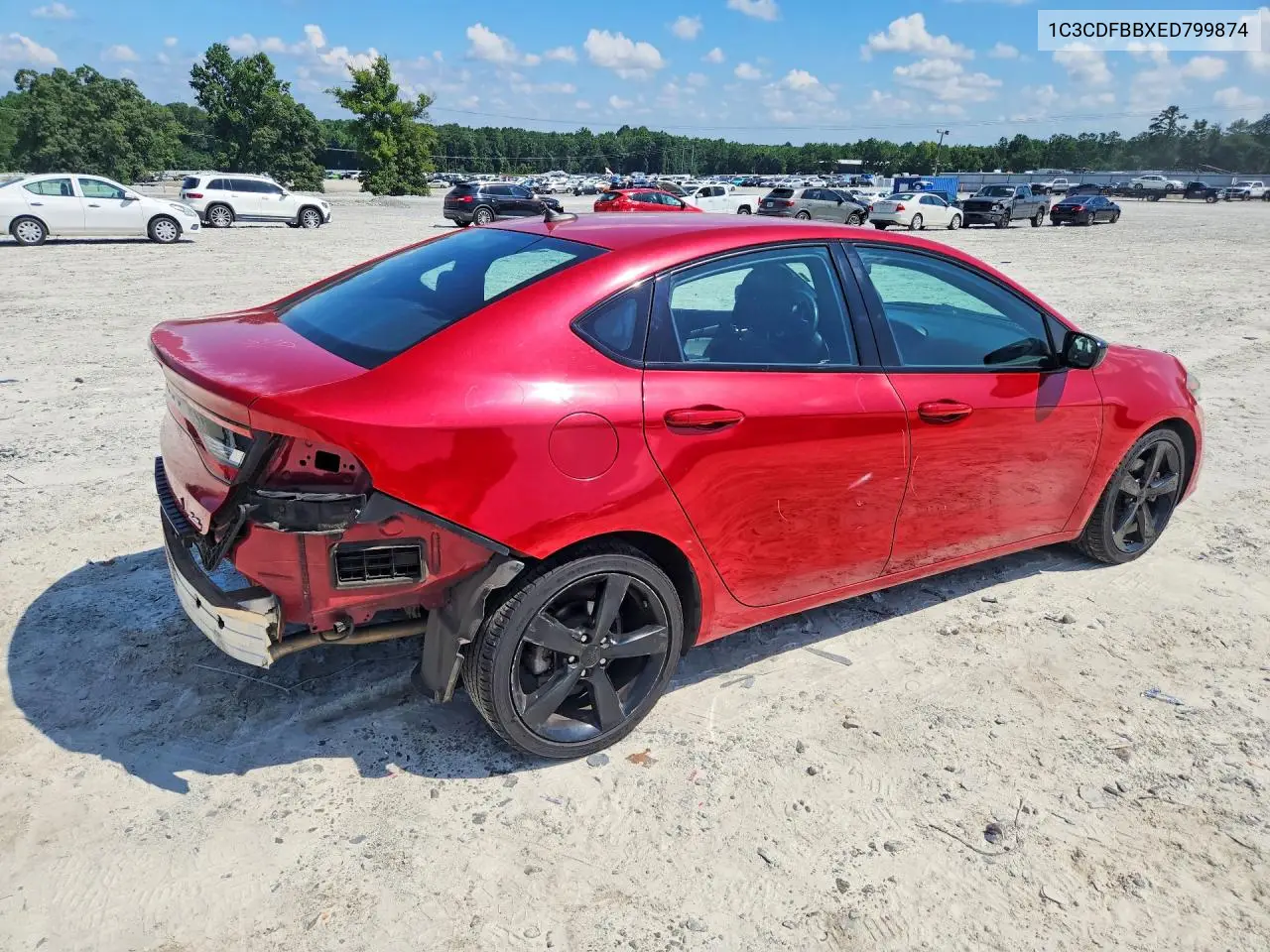 2014 Dodge Dart Sxt VIN: 1C3CDFBBXED799874 Lot: 61217426