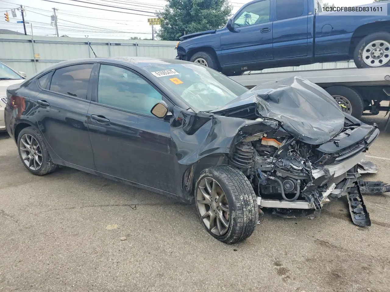 2014 Dodge Dart Sxt VIN: 1C3CDFBB8ED831611 Lot: 61685476