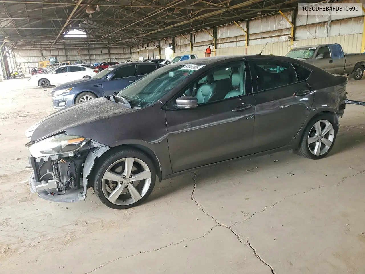2015 Dodge Dart Gt VIN: 1C3CDFEB4FD310690 Lot: 57246296