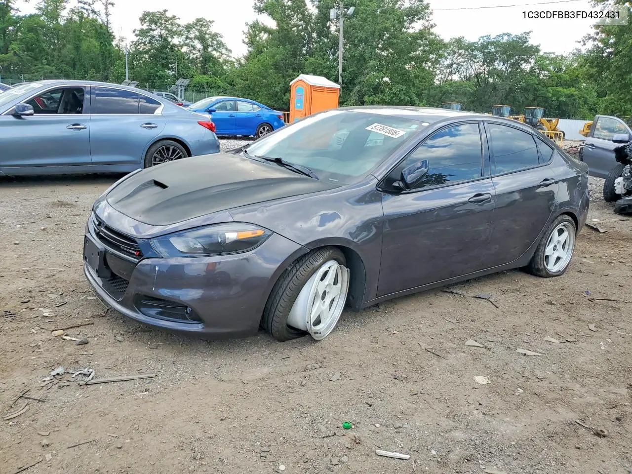 2015 Dodge Dart Sxt VIN: 1C3CDFBB3FD432431 Lot: 57391806