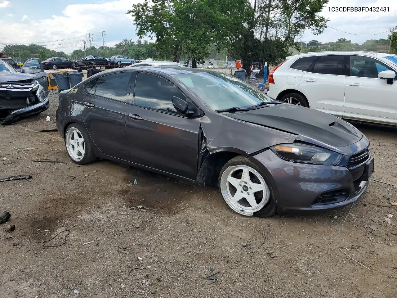 2015 Dodge Dart Sxt VIN: 1C3CDFBB3FD432431 Lot: 57391806