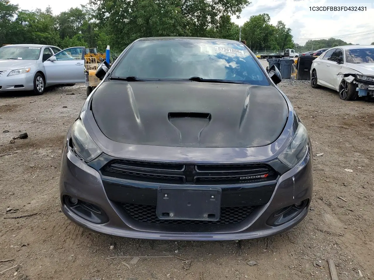 2015 Dodge Dart Sxt VIN: 1C3CDFBB3FD432431 Lot: 57391806