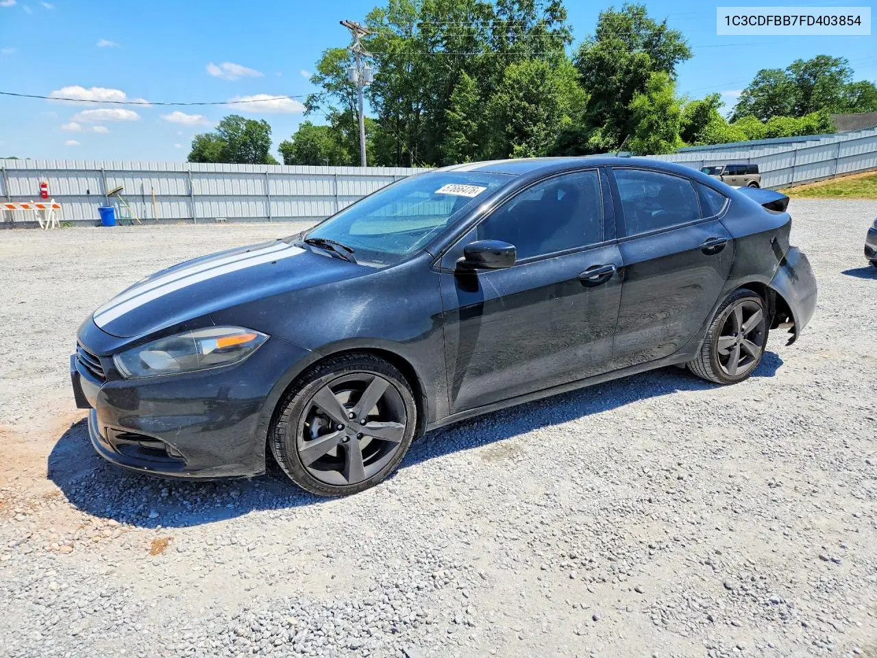 2015 Dodge Dart Sxt VIN: 1C3CDFBB7FD403854 Lot: 57666476