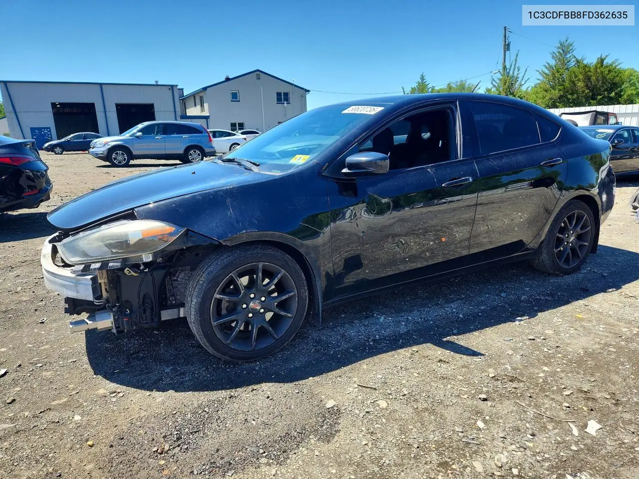 2015 Dodge Dart Sxt VIN: 1C3CDFBB8FD362635 Lot: 58620736