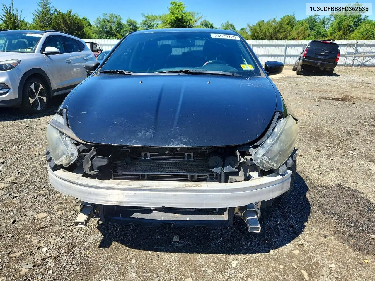 2015 Dodge Dart Sxt VIN: 1C3CDFBB8FD362635 Lot: 58620736