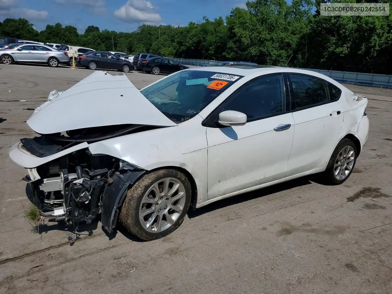 2015 Dodge Dart Limited VIN: 1C3CDFCB2FD242554 Lot: 58831706