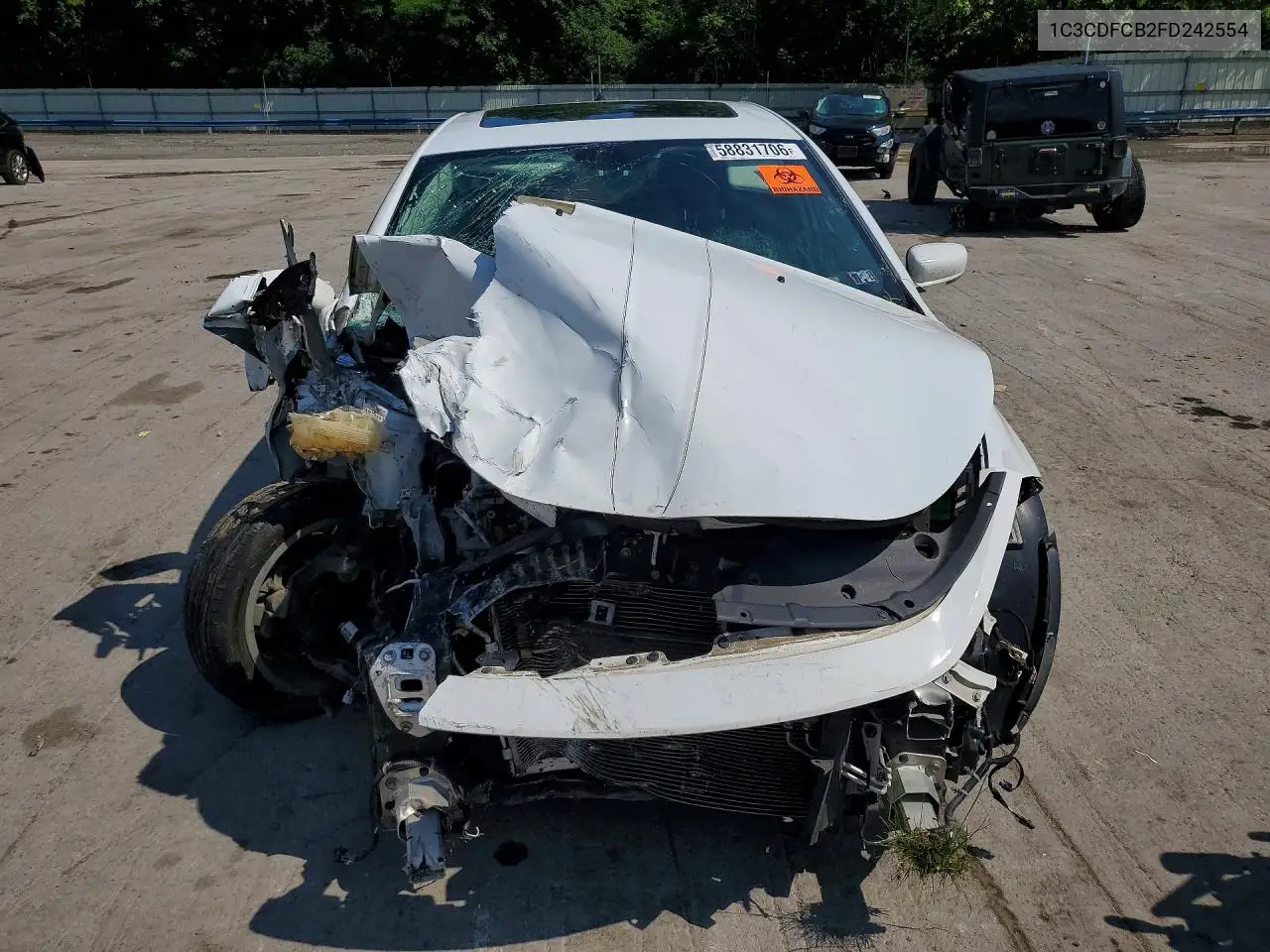 2015 Dodge Dart Limited VIN: 1C3CDFCB2FD242554 Lot: 58831706