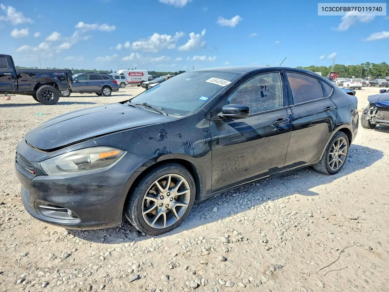 2015 Dodge Dart Sxt VIN: 1C3CDFBB7FD119740 Lot: 58943846