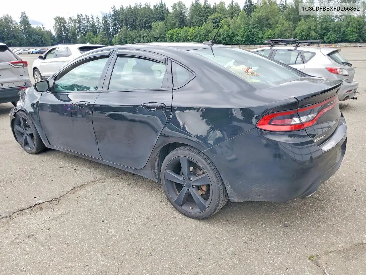 2015 Dodge Dart Sxt VIN: 1C3CDFBBXFD266862 Lot: 58952276