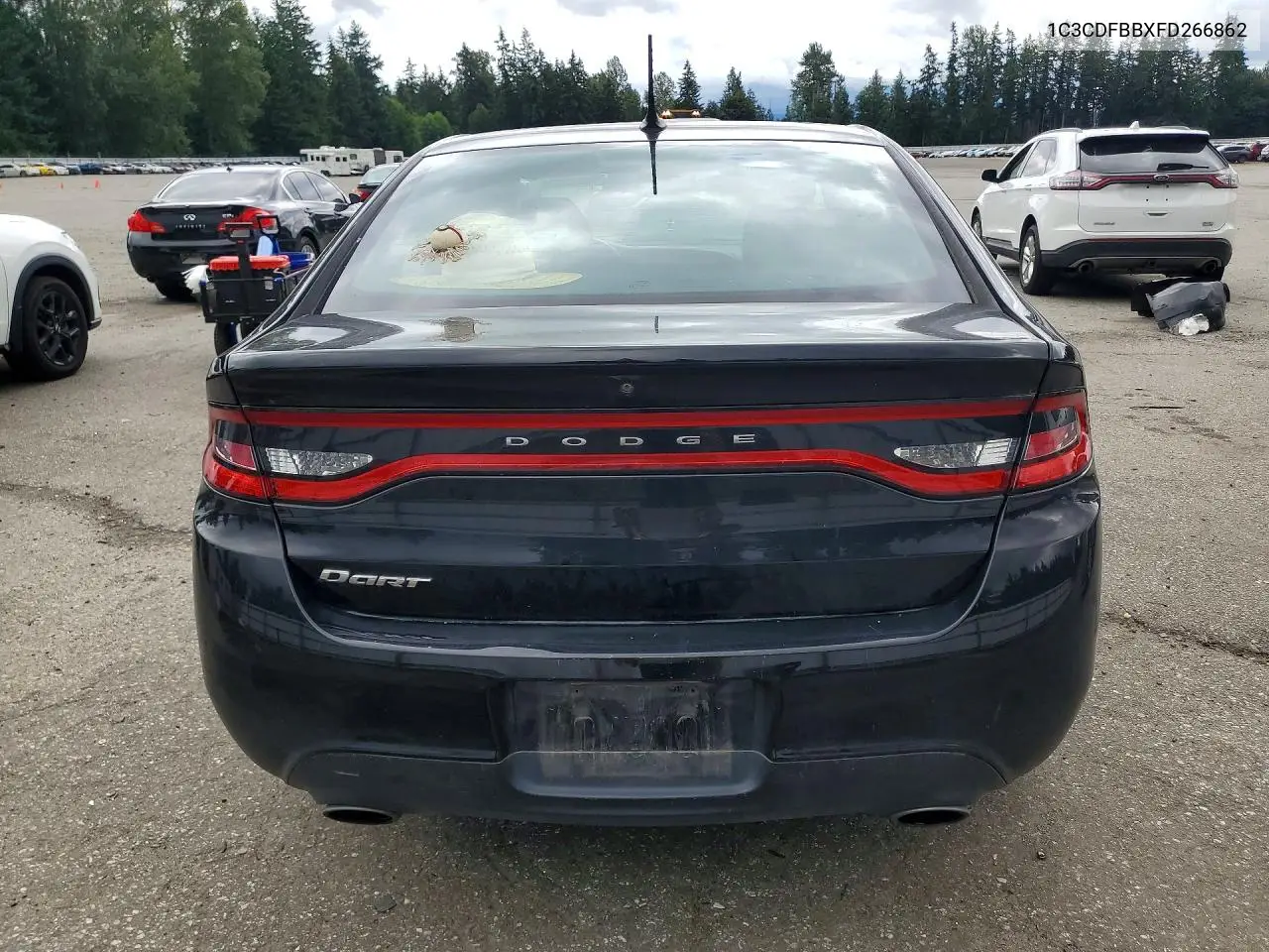2015 Dodge Dart Sxt VIN: 1C3CDFBBXFD266862 Lot: 58952276