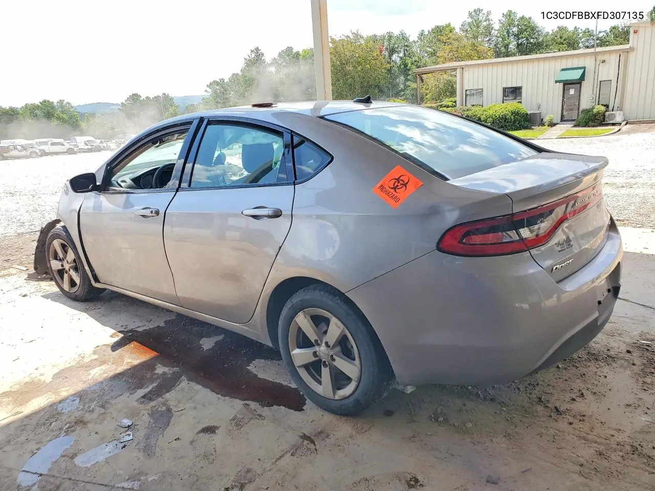 2015 Dodge Dart Sxt VIN: 1C3CDFBBXFD307135 Lot: 59141576