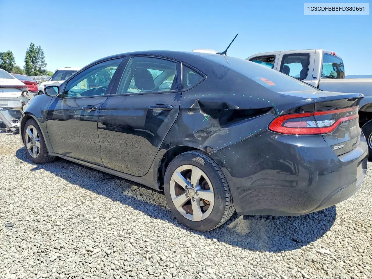 2015 Dodge Dart Sxt VIN: 1C3CDFBB8FD380651 Lot: 59598716